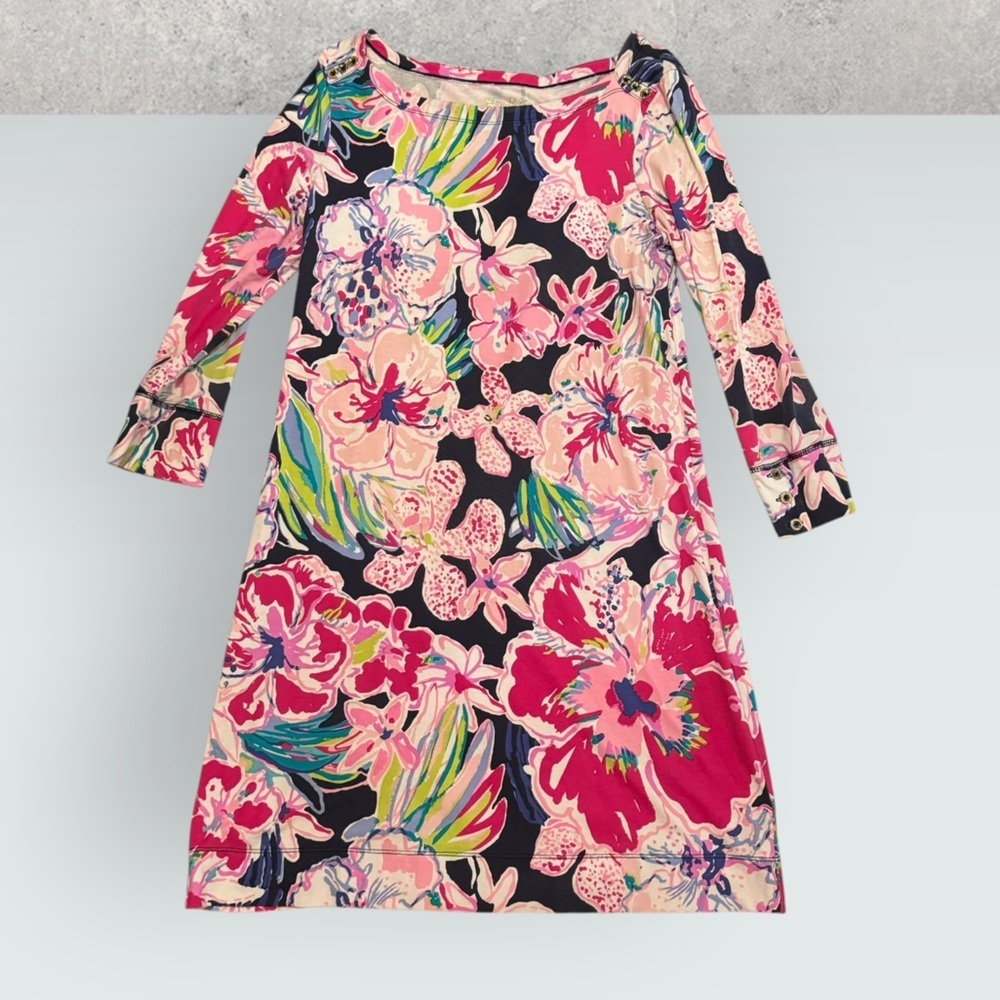 Lilly pulitzer Sophie dress upf 50+ tipping point long sleeve floral M